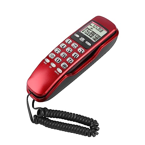 Teléfono de pared ASHATA con pantalla LCD y funciones duales miniatura 3