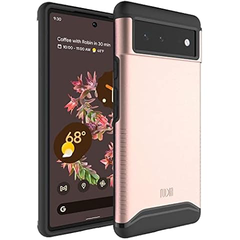 TUDIA DualShield Designed for Google Pixel 6 Case (2021), [Merge] Shockproof Military Grade Heavy Duty Dual Layer Tough Slim Hard Protective Case Cover (Rose Gold) Cover