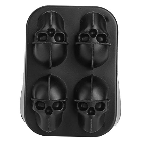 Molde de silicona para hielo forma calavera 2 piezas miniatura 4