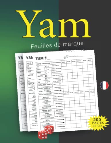 Yam's Carnet de Scores: 200 Feuilles de Scores | Yams Bloc De Marque | bloc yams jeu