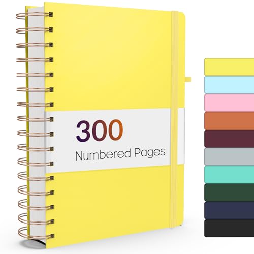 Carnet à spirale ligné A5 Forvencer avec pages numérotées et cahier de notes épais - 2