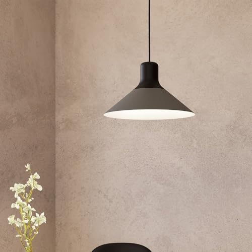 EGLO Pendant Lighting Abreosa, Ceiling Light Fixture for Dining and Living Rooms Hanging Light Made of Black and Grey Metal, E27 Socket - Image 4