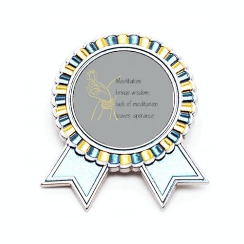 Broche de bénédiction de la sagesse en métal ciselé élégance pure M