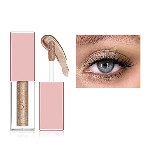 Sombra de ojos líquida con brillo en barra Sombra de ojos líquida mate Sombra de ojos líquida nacarada Resistente al agua Desgaste duradero Maquillaje de ojos rápido y brillante (Polvo de estrella) Cover