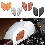 Gramigg Allgemeine Motorrad-Tank-Pads, Gummi-Protektoren, Gummi-Motorrad-Pad, Paar für Vintage-Stile, Kraftstoffe und Knieschützer, Aufkleber