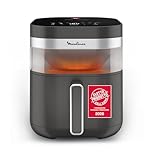 Moulinex Easy Fry Infrared, Friggitrice ad Aria 7L, Doppia Resistenza, Riscaldamento 2 Volte Più Veloce, Cottura Rapida, Lavabile in Lavastoviglie, Finestra di Osservazione, Colore Coal Grey, EZ832H
