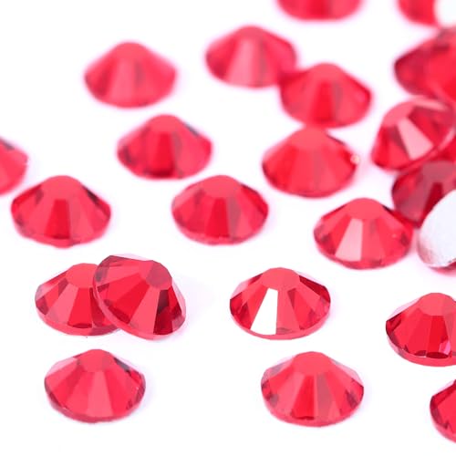 Image of Novani Rhinestones 1440pcs SS10 Glass Rhinestones Crystal Flatback Gemstones for Crafts Nails Makeup Bags and Shoes Decoration（SS10, Light Siam）