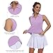 Sicnebee Women Golf Shirt UPF 50+ Tennis Polo Shirts Dry Fit Lightweight V-Neck Sleeveless Collared Shirts Golf Tank Top Solid Fashion Tennis Top Workout Gym Racerback Summer Athletic Outfit
