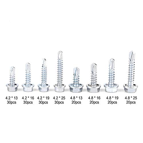 Kit de tornillos metálicos surtidos 200 piezas miniatura 6