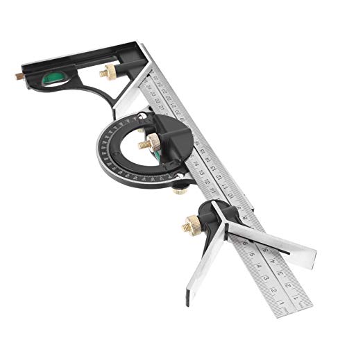 Transportador y escuadra combinada multifuncional 300mm acero inox miniatura 2