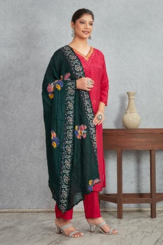 Indian Wedding Ethnic Rayon Cotton Print Festive Bridal Wear Scarf Shawl Soft Elegant Dupatta For Women (Only Dupatta)3