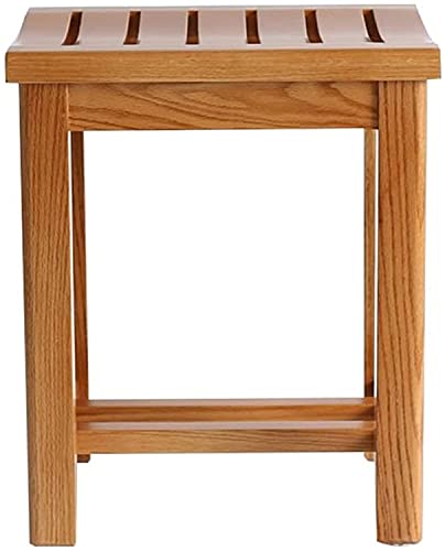 TBLOTYD Shower Seats,Shower Stool Wooden Shower Stool Seat Stool Wood Change Shoes Stool for Elderly Bath Stools Disabled Heavy Duty Shower Seats,Stool for Shower Bathroom Natura
