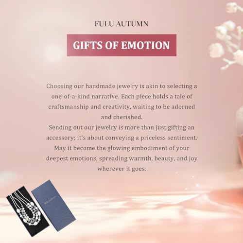 FULU AUTUMN Layered Statement Necklaces for Women Chunky Beaded Necklaces Costume Jewellery Valentines Gifts for Her - Image 8