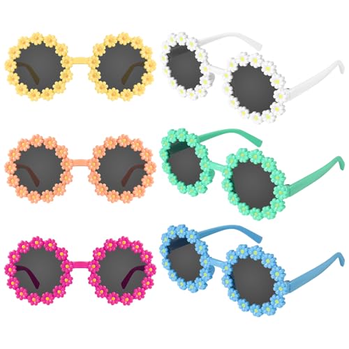 La mejor selección de Monturas de gafas para Niña , tabla con los diez mejores. 41 6 Pares Gafas de Flores para Niña,Gafas de Sol Infantiles con Forma de Margarita - Lentes Sol Niñas pare Diversión y Estilo para Niñas