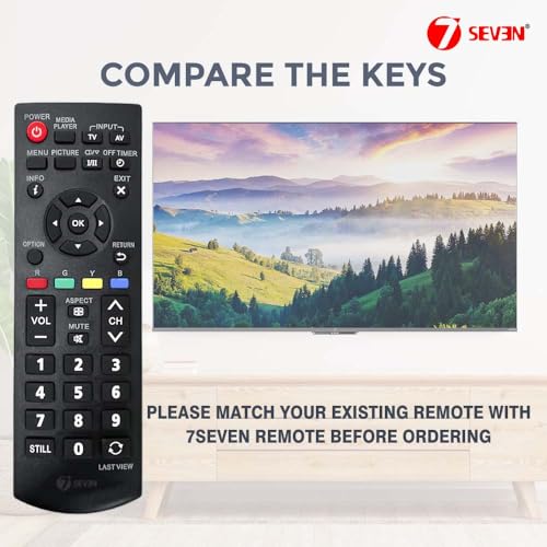 7SEVEN® Compatible with Panasonic Tv Remote with Part Number N2QAYB001116 Suitable for Specific Model's TH-43E410H TH-32E410H TH-32F400A TH-32F400Z TH-49E410H Only, Match Key by Key Functionality - Image 3