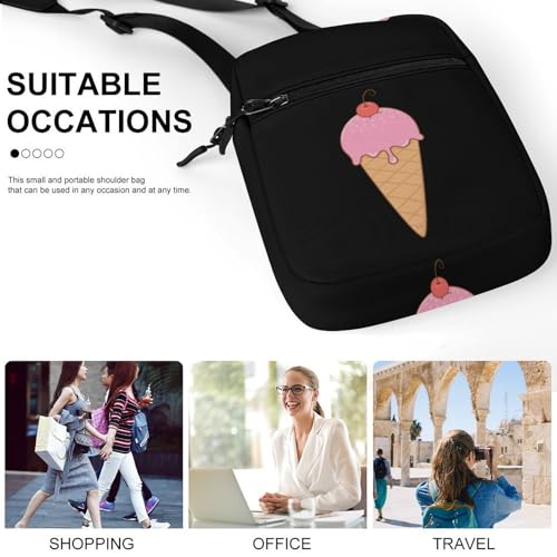 Cherry Ice Cream Mini Crossbody Bag Anti-Theft Side Shoulder Bags Messenger Bag Unisex4
