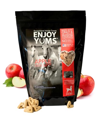 Apple-Horse-Treats--5-lb-Value-Bag--All-Natural-Low-Sugar-Heart-Shaped-Biscuits-for-Horses--Vet-Recommended--Made-in-USA Apple Horse Treats – 5 lb Value Bag – All-Natural, Low Sugar, Heart-Shaped Biscuits for Horses – Vet-Recommended – Made in USA - Image 1