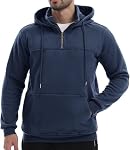 Chemises à capuches à quatre pattes pour hommes Chaud Pullover Sweatshirts avec poche zippée cachée