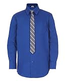 Arrow Aroflex Long Sleeve Stretch Dress Shirt with Tie, Blue, X-Small (4/5)