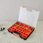 Amazon Basics Organisateur à Compartiments Amovibles 19, Noir, Orange, 41,91 x 33,53 x 6,1 cm