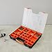 Amazon Basics 19-Removable Compartment Organizer, Black, Orange, 16.5 x 13.2 x 2.4 inches