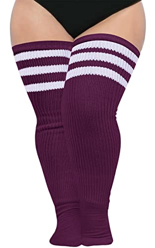 Image of Abodhu Plus Size Thigh High Socks for Thick Thighs Women- Extra Long Widened Extra Long Thick Knit