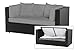 Produktbild OUTFLEXX 2-Sitzer Sofa aus hochwertigem Poly-Rattan in schwarz mit Kissenboxfunktion inkl. Kissen-Polster, 152 x 85 x 70 cm, Lounge Sofa Gartencouch in 2 Personen, wetterfest, vielseitig kombinierbar