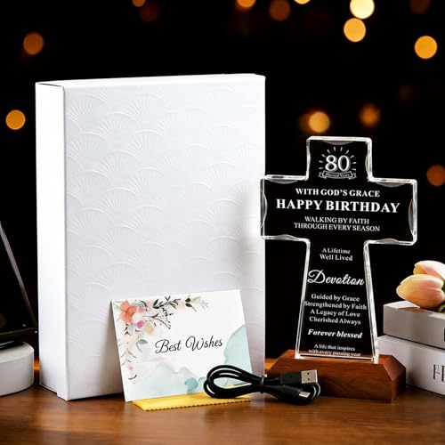 Recuerdo de fe religiosa para conmover en el 80 cumpleaños de mamá, papá o los abuelos 6