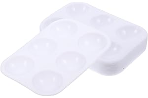 Premium 12-Piece Color Display Plate Paint Holder Tray Art Pallet Set