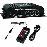 Lepai LP-168HA 2.1 2x40W Mini Amplifier + 1x68W Sub Output with 12 VDC 3A 120 VAC Power Supply