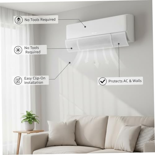 Deflector de viento de CA ajustable de 22-36" para aire acondicionado de pared 4