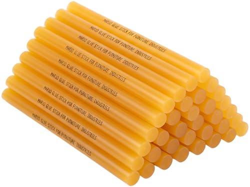 Image of Mario Furniture Grade Yellow Hot Melt Glue Stick 220mm x 11mm Pack of 40| Strongest Bonding for Wooden Work & Furniture Repairs | Heavy Duty Professional Adhesive | Premium Range