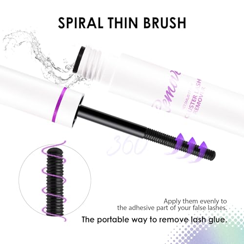 Image of Eyelash Glue Remover for Lash Clusters, 5ml Gentle Lash Remover for DIY Lash Extension Remover, Quick & Easy Dissolve Adhesive Residue