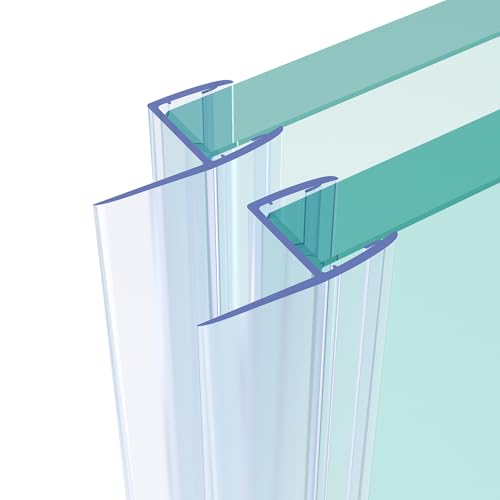 BATHWILLER 3/8 Shower Door Side Seal Strip 2-Pack Frameless Glass Shower Door Seal Strip - Suitable for 3/8 Inch (10mm) Glass 39 inch