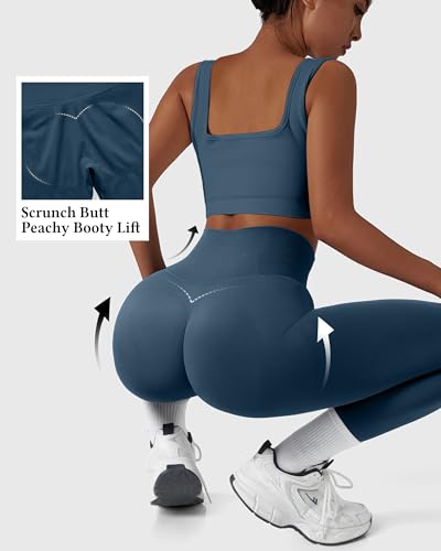 Image of MOOSLOVER Seamless Butt Lifting Workout Leggings for Women High Waist Yoga Pants Compression Contour Tights