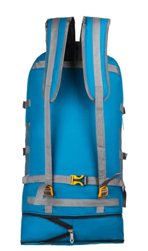 Image of Rucksack bags 80 litres travel bag for men tourist bag for travel backpack for hiking trekking Bag for men camping Curve Black with 1 year Warranty