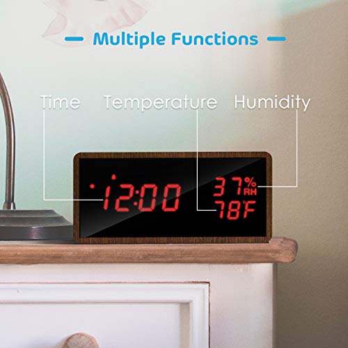 Meross Wood Digital Alarm Clock For Bedrooms thumb #1