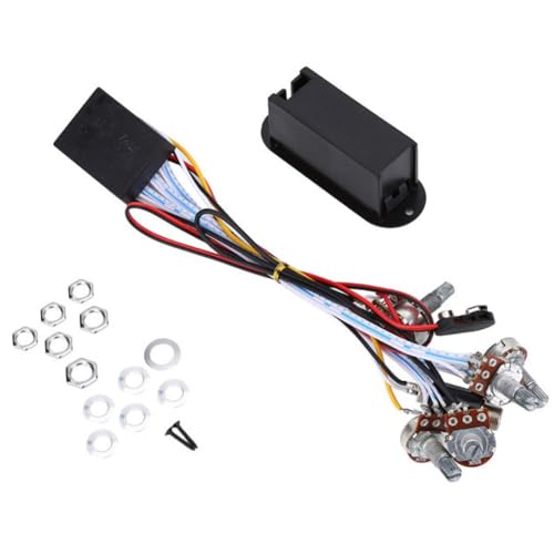 Pre-Wired 3 Band EQ Preamp Circuit with Accessories – Active & Passive EQ Equalizer Electric Bass...