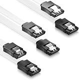 QIVYNSRY SATA Cable III 3 Pack SATA Cable III 6Gbps Straight HDD SDD Data Cable with Locking Latch 1