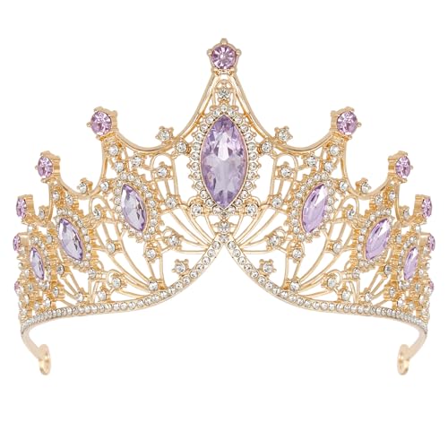 Corona de princesa con diamantes de imitación para novias en su boda