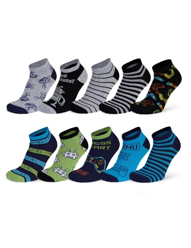 Basic Treasure 10 Paar Kindersocken für Jungen oder Mädchen, Kurz oder...