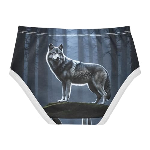 Cool Wolf Black Girls Underwear Toddler 2t Cotton Panties Little Girl Durable Briefs Girls Undies2