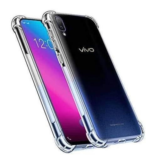 Image of Lustree Compatible with vivo Y95 Back Cover| Clear + TPU Case with 4 Corner Air Cushion Protection & Camera Protection | Slim& Stylus Cover for vivo Y95