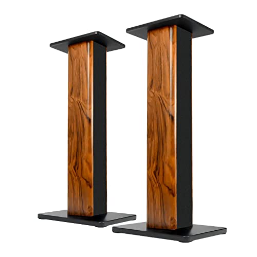 Aiwfl Speaker Stands Bookshelf Speaker Stands 35 Inch Rosewood Speaker Floor Stands Wood Speaker Stands Pair Bookshelf For Tv Home Theatre 3D Surround Sound Support cover