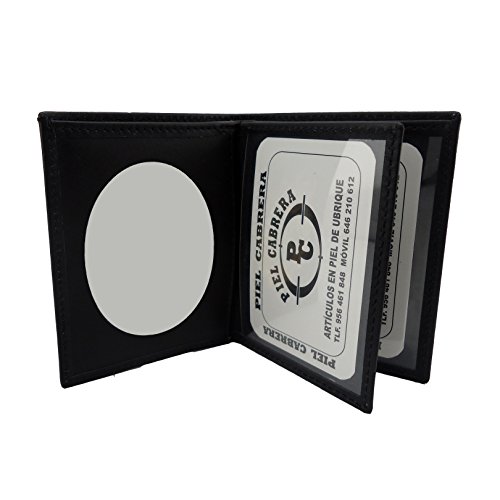 Cartera Porta Placa Tipo Libro con Bandera para Guardia Civil, Policia Local, Proteccion...