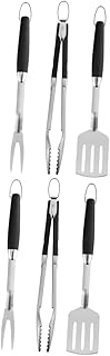 BESPORTBLE 2 Conjuntos De Ferramentas De Churrasco Torneador Espátula Conjunto De Espátula De Aço Inoxidável Para Churrasco Ao Ar Livre Pinças De Espátula Para Grelhar Conjunto De