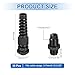 MECCANIXITY 30 Pcs PG7 Cable Glands Adjustable 3-7mm PA66 Nylon IP68 Waterproof Connectors with Dual Seals Anti-Corrosion for Industrial/Outdoor Electrical Systems