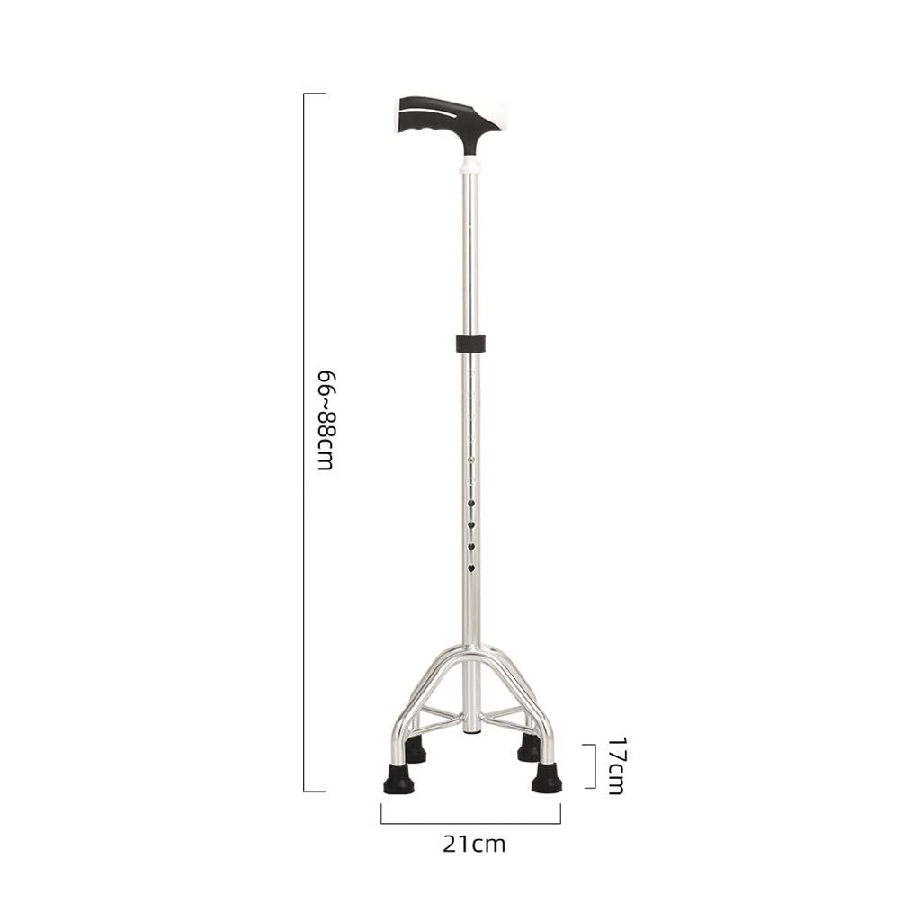 GCX- Muletas for Ancianos, bastón de Cuatro Patas, bastón for Caminar, muletas for Ancianos, Andador telescópico de aleación de Aluminio Firma