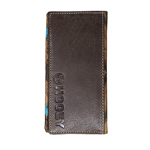 Hooey Leather Men's Rodeo Wallet (Patchwork -- Turquoise) #TOP1