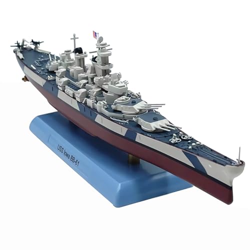 DBEIXIWEI 1:1000 Scale Alloy Warship Model for WWII US BB-61 Lowa Battleship Miniature for Nautical Enthusiasts